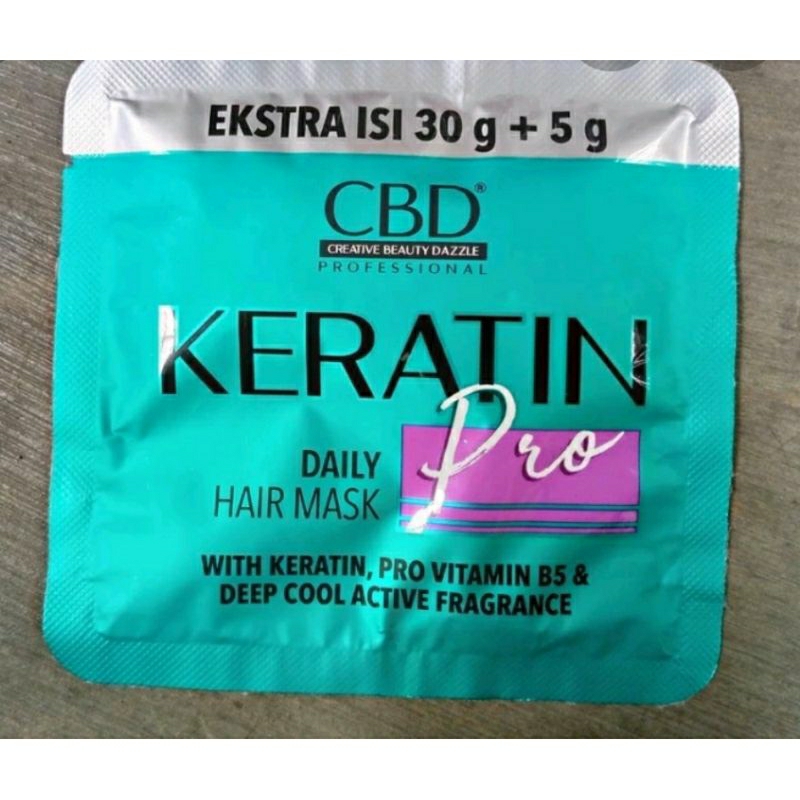 CBD keratin hair mask sachet