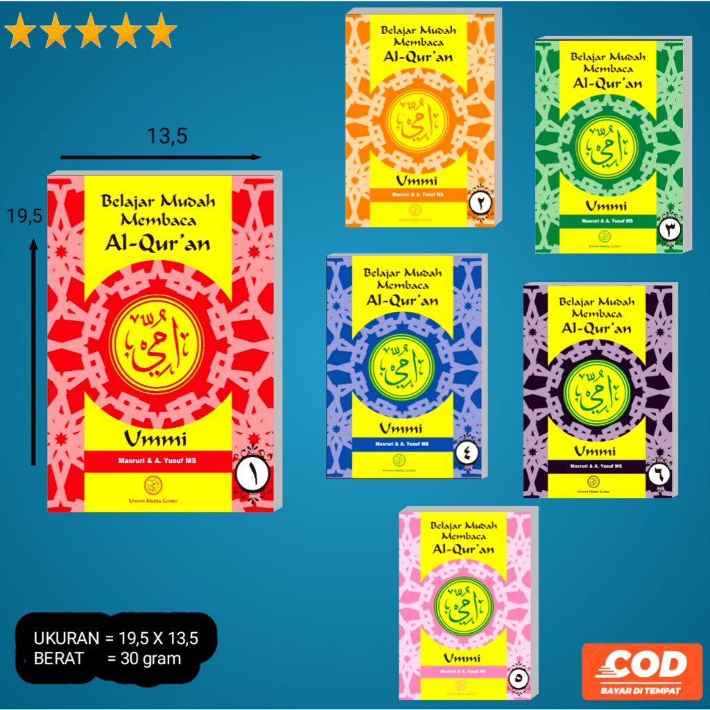 Buku Metode Ummi Lengkap - Belajar Membaca AL QURAN / Buku UMMI / srihandayani081novel