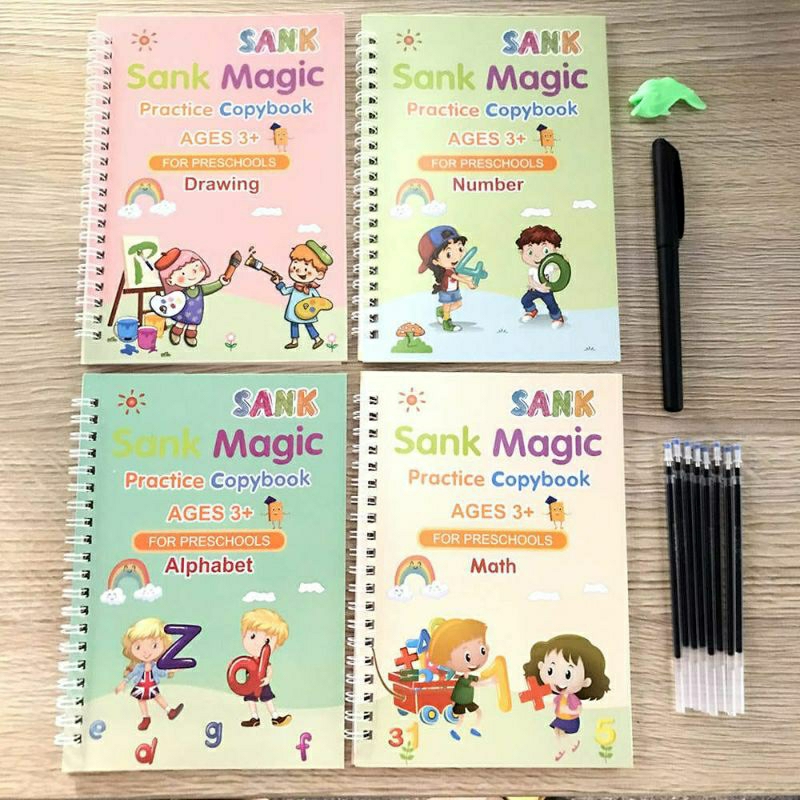 

4 buku/set majic practice book/sank majic book