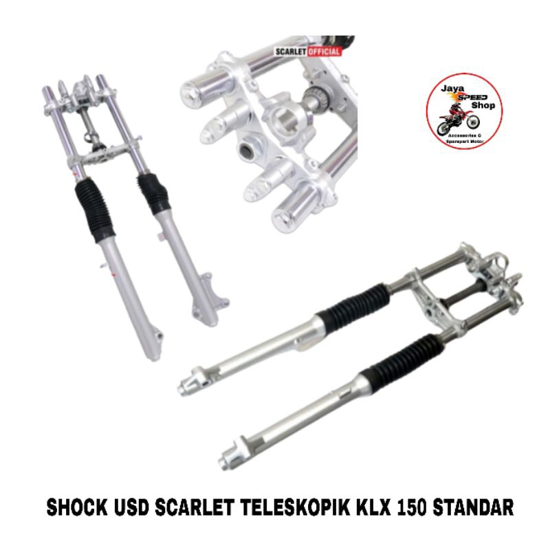 SKOCK SKOK DEPAN USD UPSIDE DOWN KLX SCARLET RACING TELE SKOPIK SHOCKBREAKER KAWASAKI KLX 150