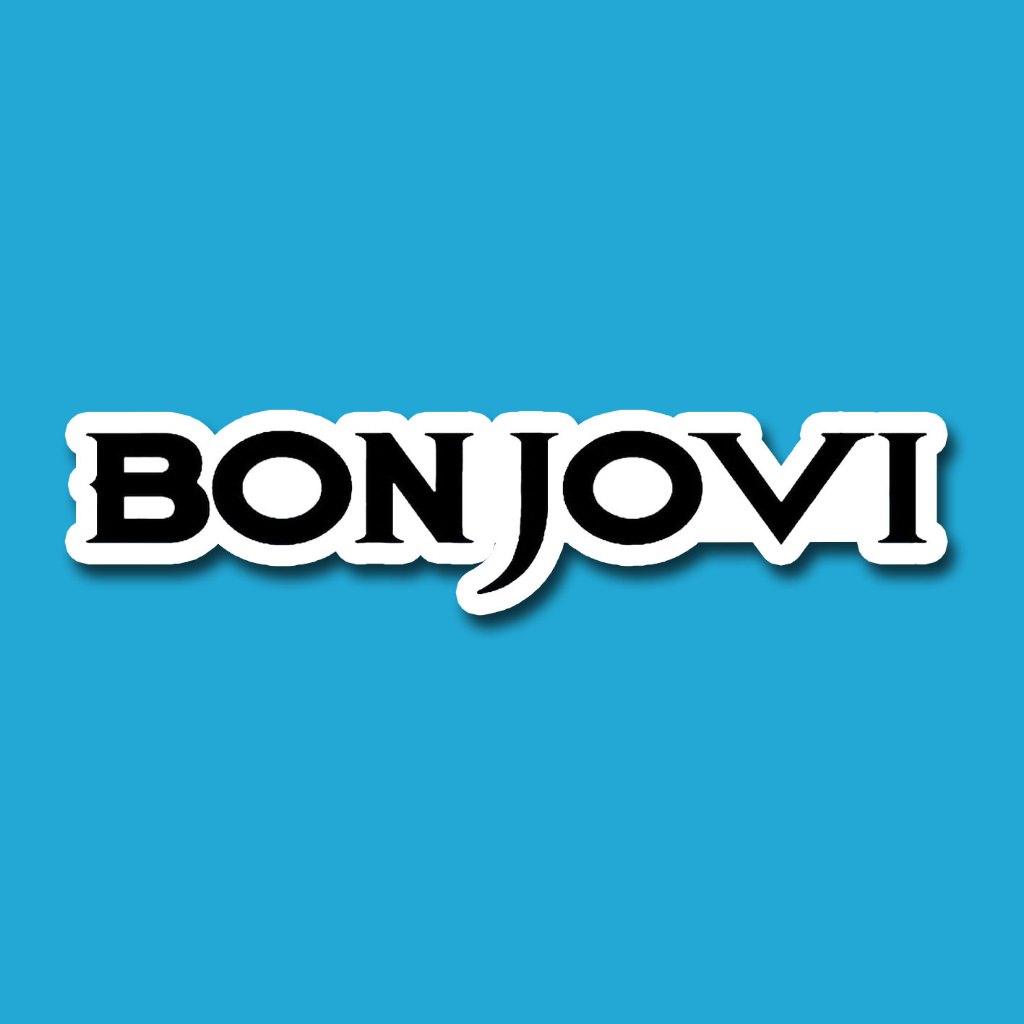 

BON JOVI LOGO - STICKER CUTTING / METAL / BAND INDIE / POP PUNK STIKER SATUAN / HELM / LAPTOP / HP