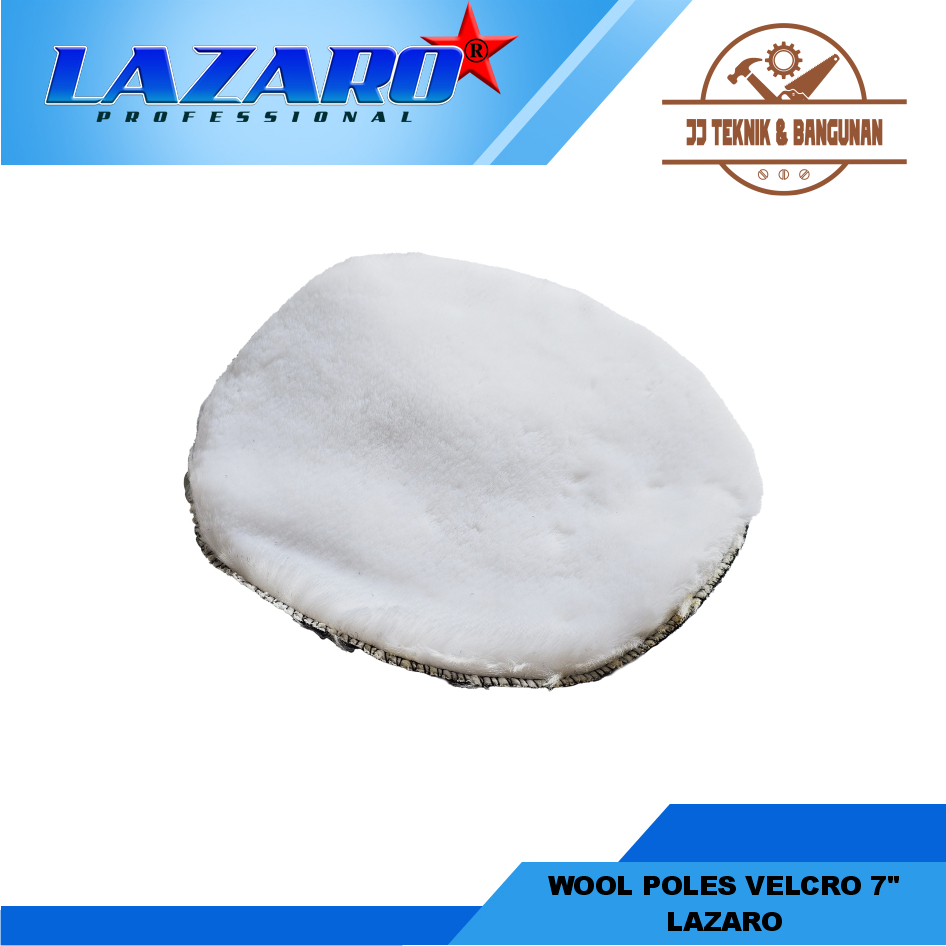 Wool Poles Putih Sponge Velcro Pad Wol Polish Compound Coating Detailing Wax Mobil Motor 7”
