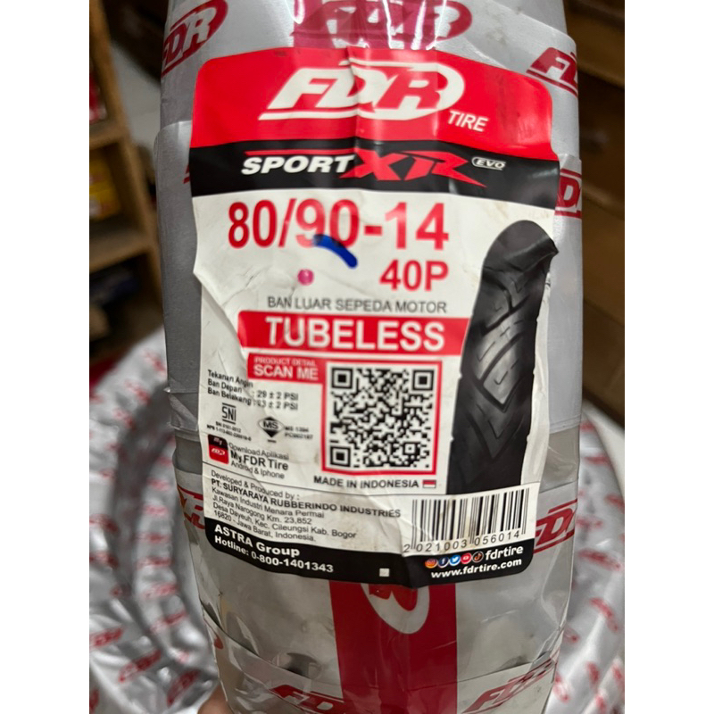 Ban Luar Ring 14 FDR 80/90-14 Sport XR EVO (Tubeless)