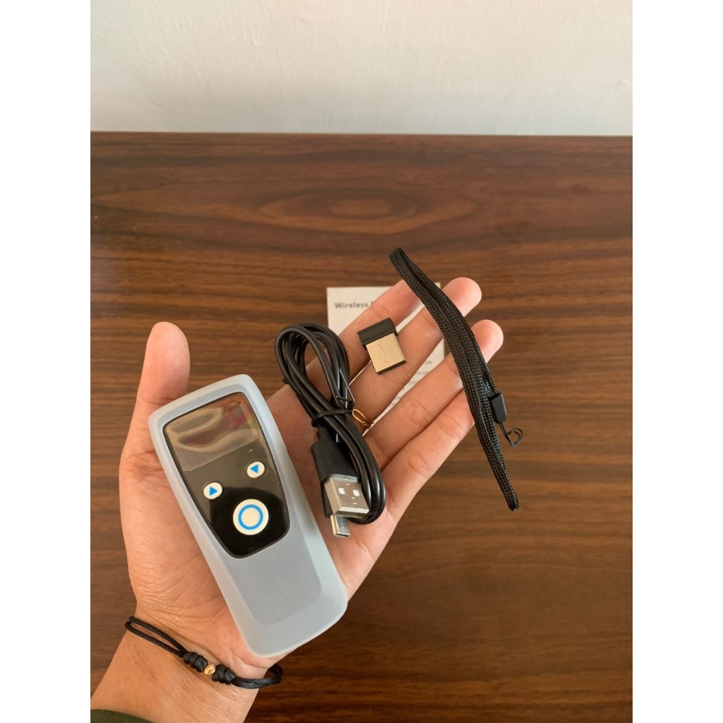 BARCODE SCANNER MINI PORTABEL 1D/2D BLUETOOTH WIRELESS + DONGLE