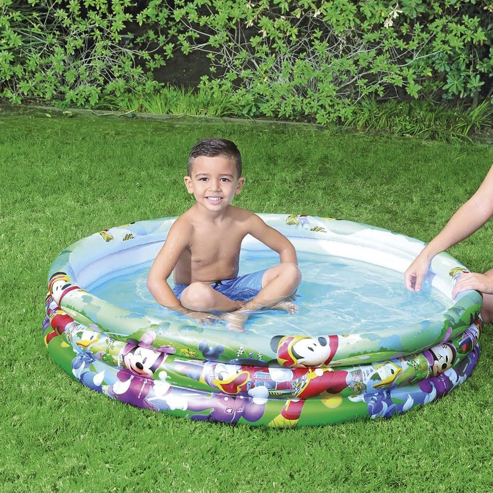 Bestway Mickey and the Roadster Racers  Swim 3-Ring Pool 1.22m x 25cm Mainan Air Kolam Renang Anak D