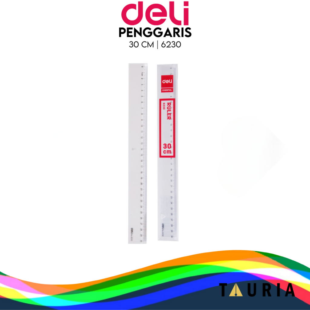 

PENGGARIS MISTAR PLASTIK TEBAL 30 CM PLASTIC RULLER DELI 6230