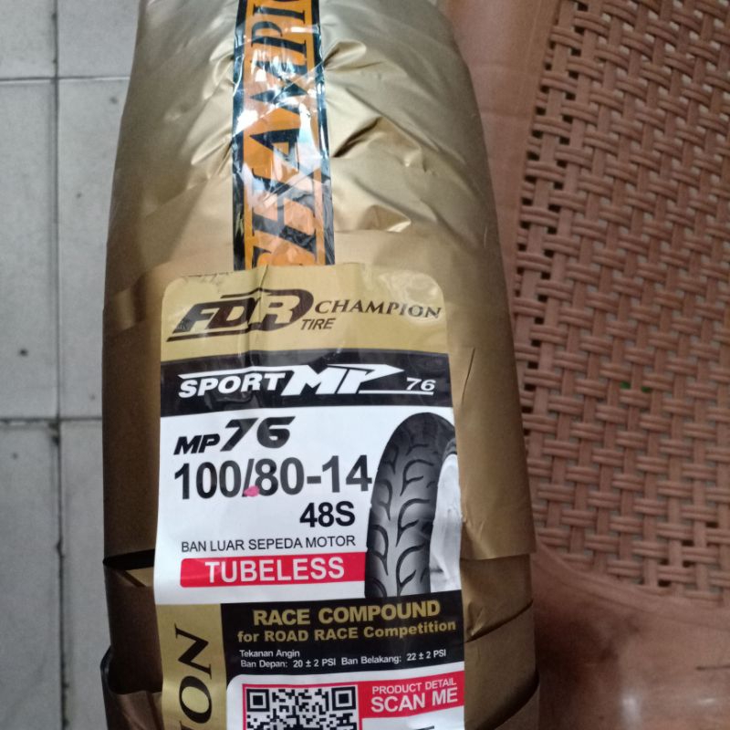 ban fdr mp 76 ring 14 ukuran 100-80/14,soft compound