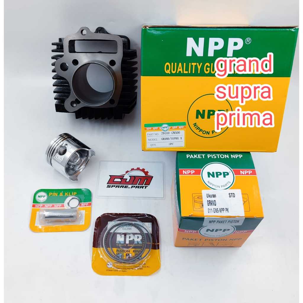 blok seher boring cylinder set plus piston kit grand supra x lama win prima original npp