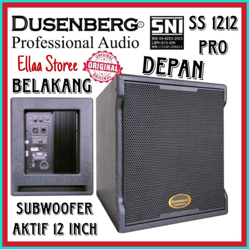 Subwoofer DUSENBERG Aktif 12 Inch, Mega Bass Karaoke, Home Theater