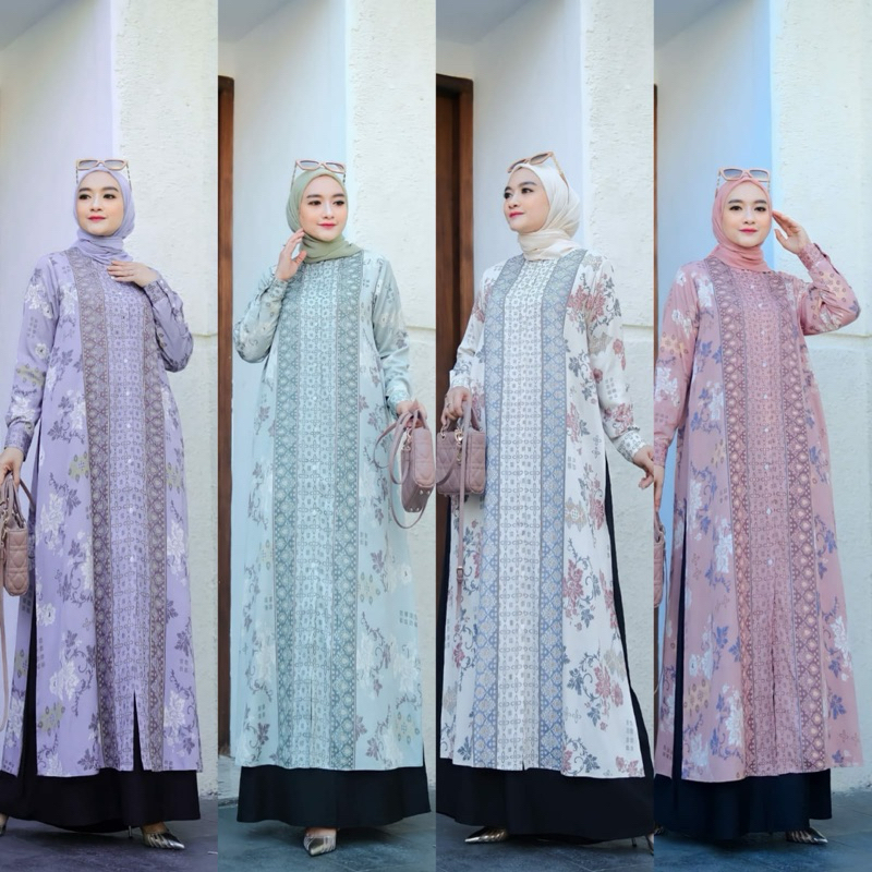 Hasna Dress Gamis FM Simple Busui / Butik Aceh Setia Bud