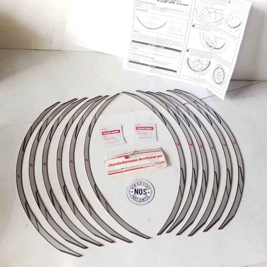WHEEL RIM STICKER STIKER LIS LIST VELG VELEG PELEK PELK RACING BINTANG PALANG SET DEPAN BELAKANG WAR