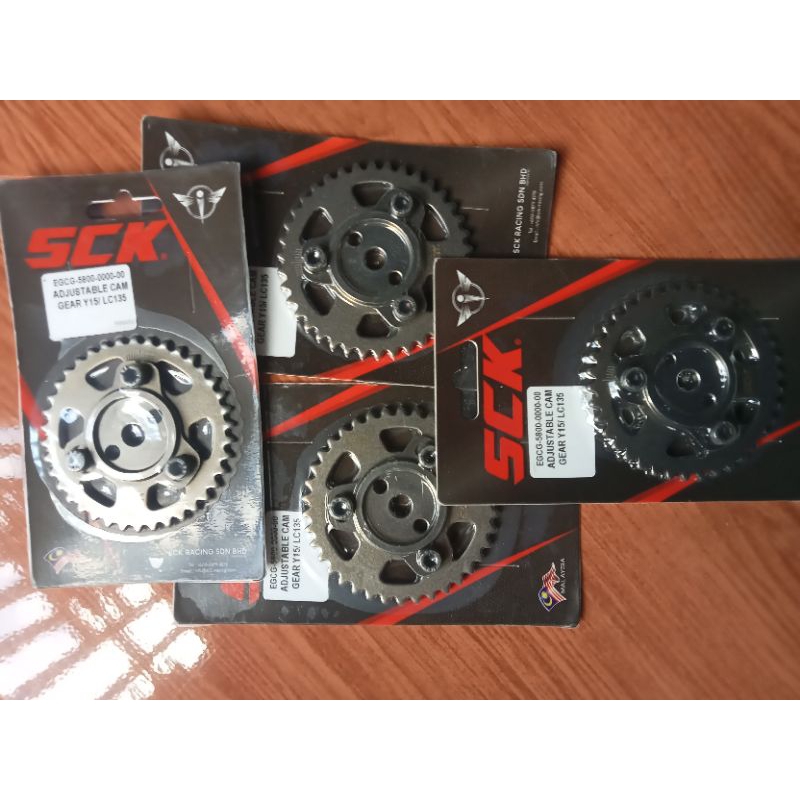 SCK ORIGINAL ADJUSTABLE CAM GEAR YAMAHA MX 135/MX KING/ CAM GEAR SCK/ GIGI SENTRIK / GIGI NOKEN AS D