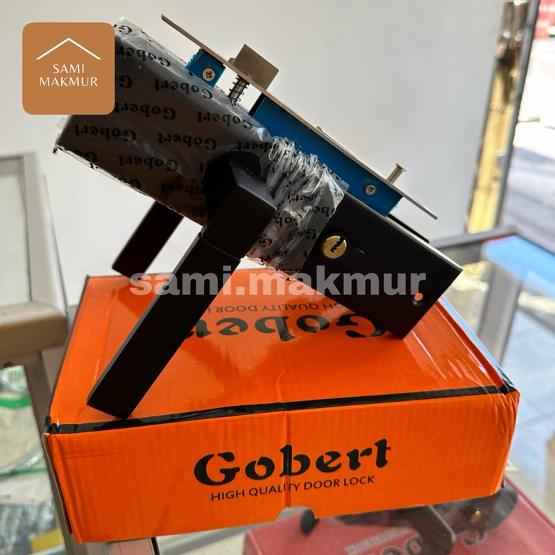 Selot Pintu Rumah Tanggung / Kunci Pintu Rumah Kamar Stainless Tanggung Gobert XM004 - Black