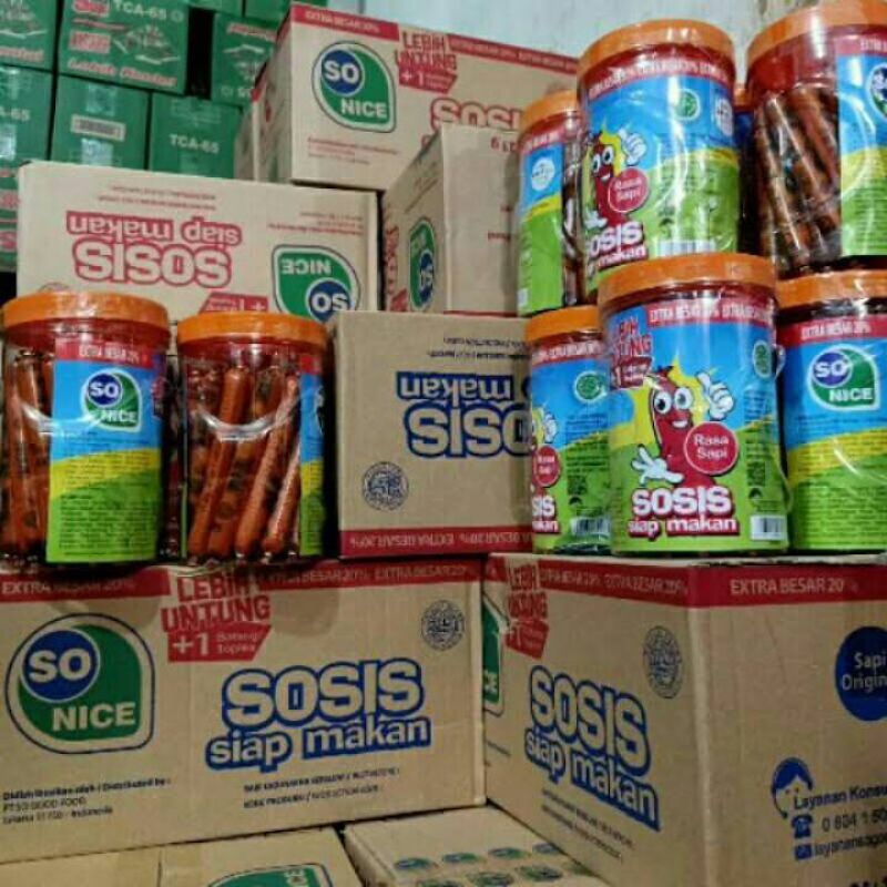 

Sosis so nice Ayam siap makan ( 1 toples isi 25 pcs )