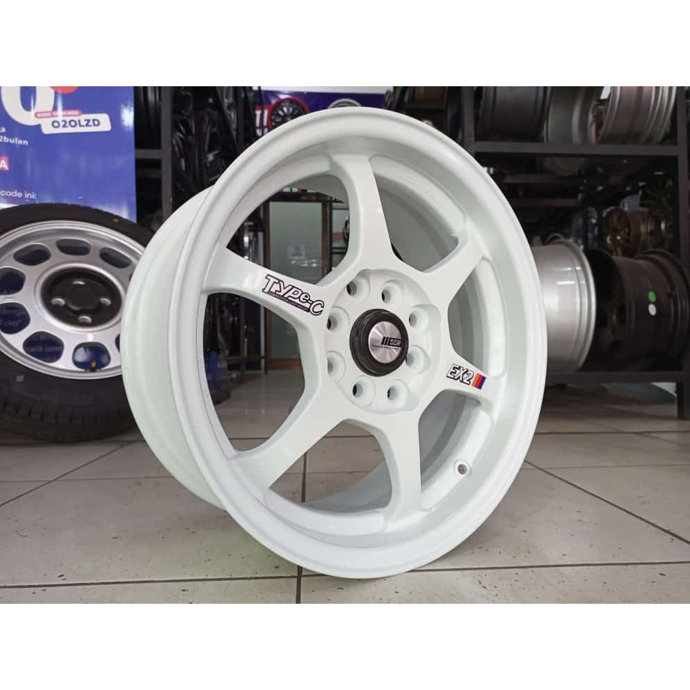 VELG SSR TYPE-C  R15X6,5 HOLE 4X100 / 4X114,3 ET38 WHITE