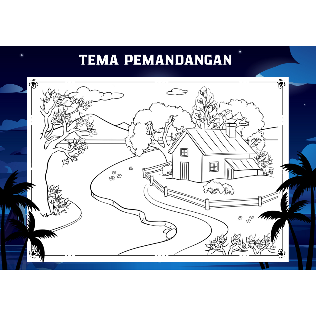 

KERTAS MEWARNAI PEMANDANGAN / KERTAS GAMBAR PEMANDANGAN / PEMANDANGAN / KERTAS MEWARNAI ANAK PAUD TK SD / A4 / KERTAS BELAJAR ANAK/ MEDIA BELAJAR/ MEDIA MEWARNAI