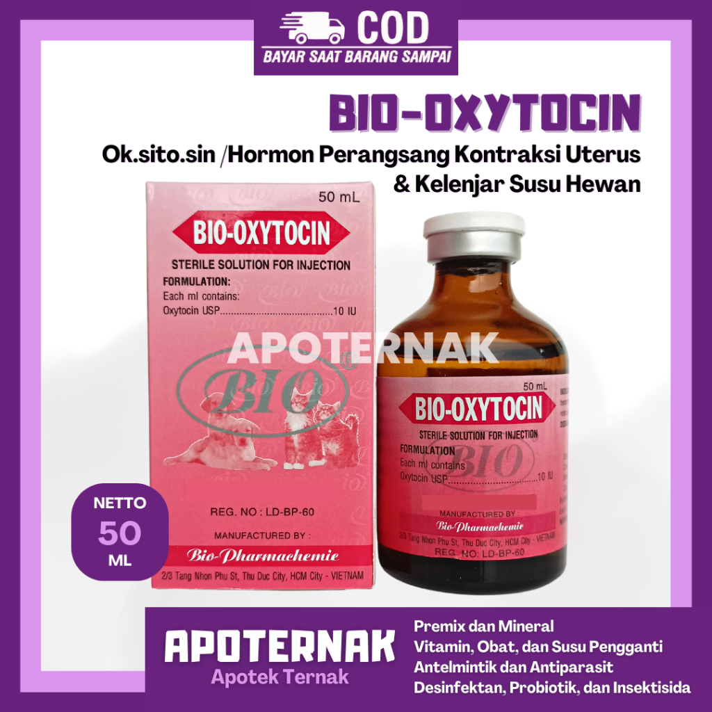 BIO OXYTOCIN 50ml - Hormon Oksitosin Percepat Kontraksi Kelahiran dan Meningkatkan Produksi Susu Pas