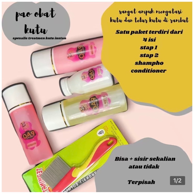 COD Pao obat kutu kemasan lama kecil BPOM BISA COD OBAT KUTU INSTAN grosir