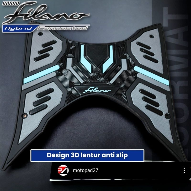 motopad27 pijakan kaki karpet filano pijakan kaki motor Yamaha grand filano 125