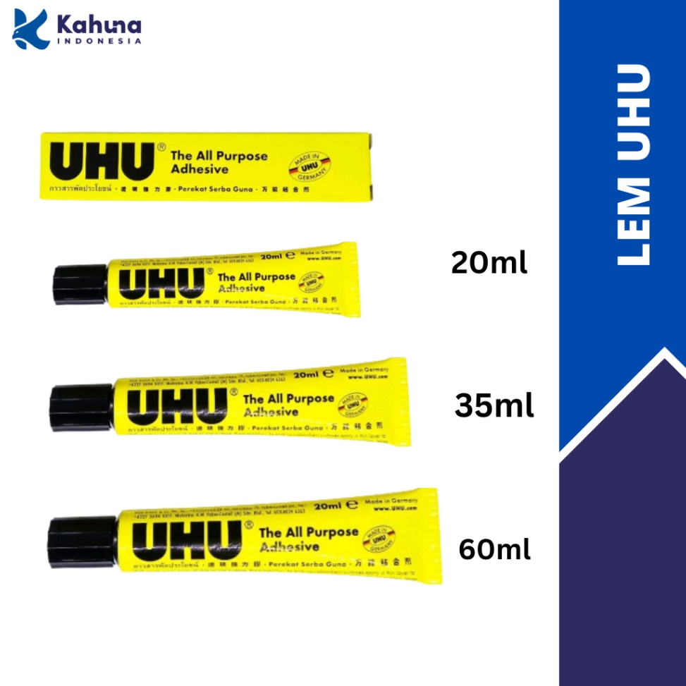 

St0k B4nyak Lem UHU / UHU Glue Original 20 ML / 35 ML / 60 ML / 125ml [258]