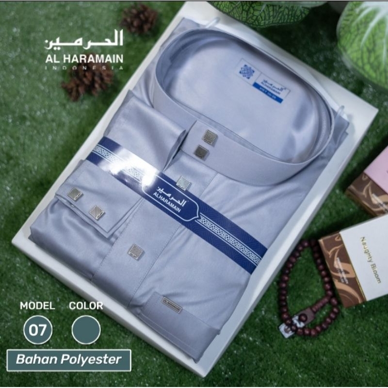 Al Haramain Jubah Premium manset/gamis premium haramain/