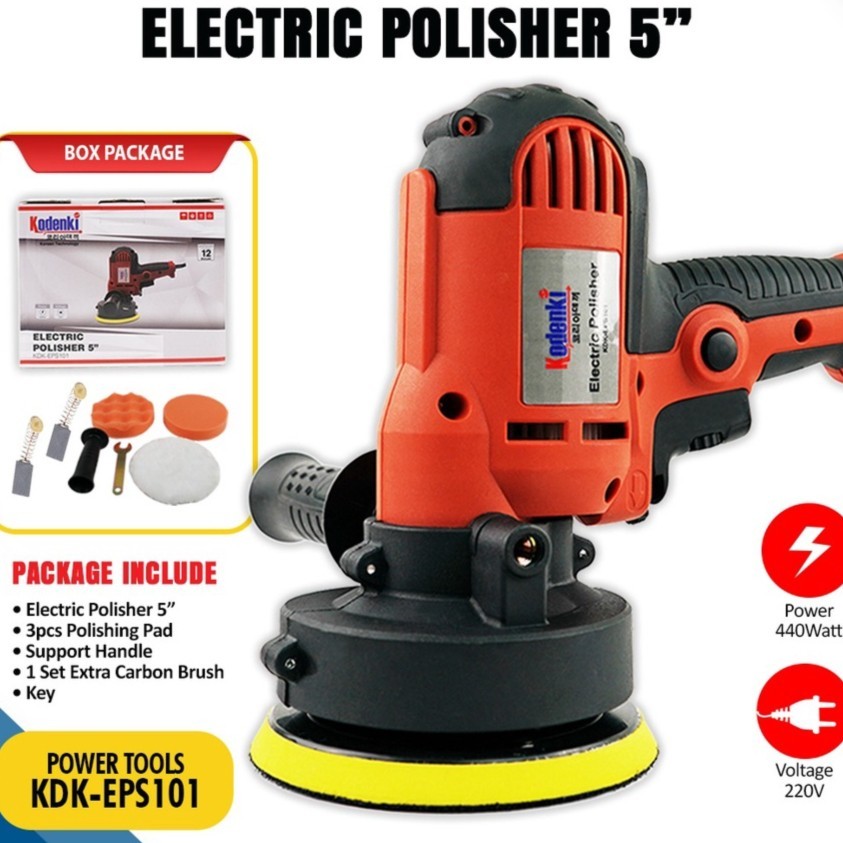 Mesin Poles / Alat Moles Mobil Motor 5" Poles Cat 5inc Variable Speed Kodenki Lumos