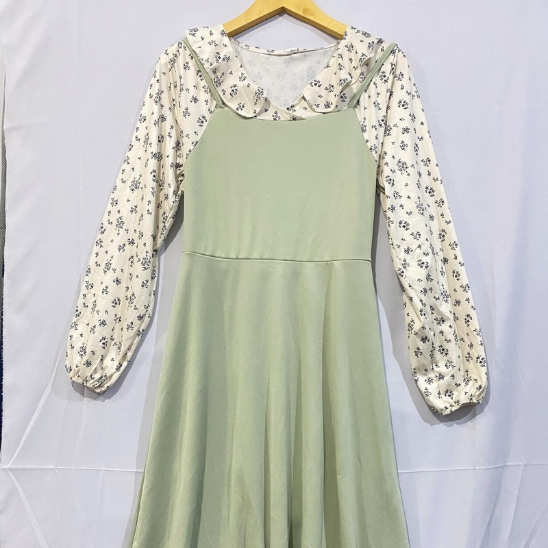 Maxi Dress Pastel Green/ Hijau Sage