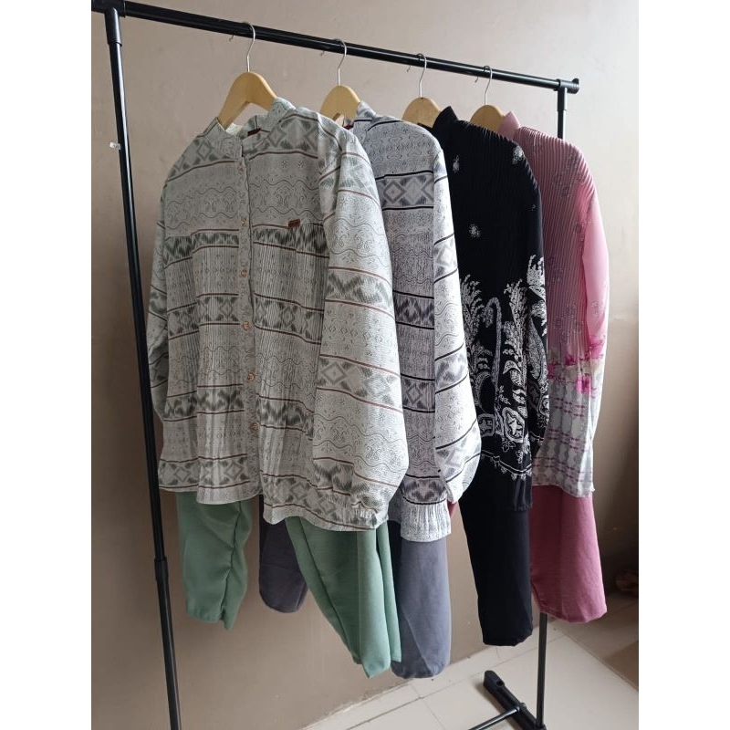 Setelan Celana Atasan Plisket Premium Busui Friendly