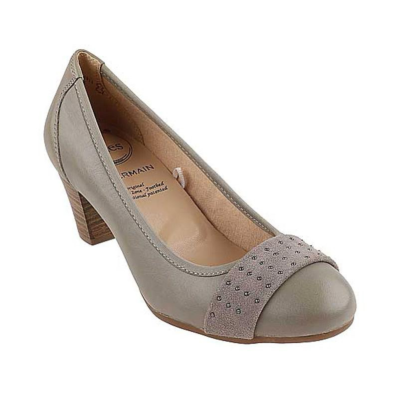 PSPGN.CO | ORIGINAL BRANDED OBERMAIN ADRIANA NADYA OA10171GY GREY SEPATU KULIT WANITA HEELS SLIP ON 