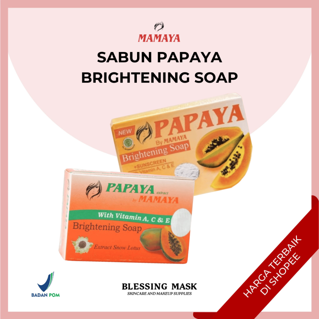 Mamaya Sabun Papaya Strip Hijau | Orange - 135g 70g |Beauty soap | Bar Soap | Sabun batang