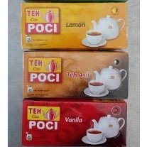 

TEH CAP POCI Teh Hitam Celup Vanilla II Asli II Lemon Isi 25 Tea Bags