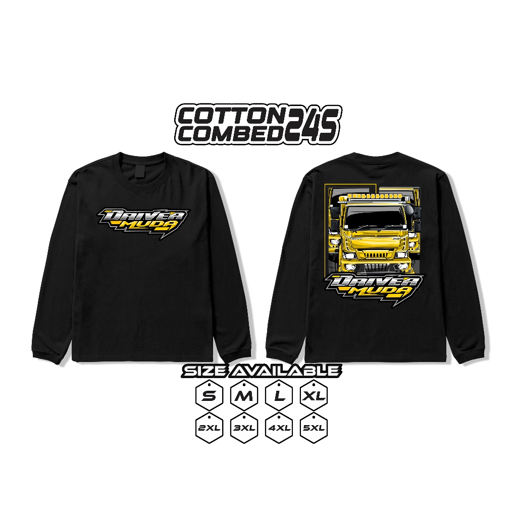 Kaos Lengan Panjang Truck Canter Driver Muda Big Size Jumbo