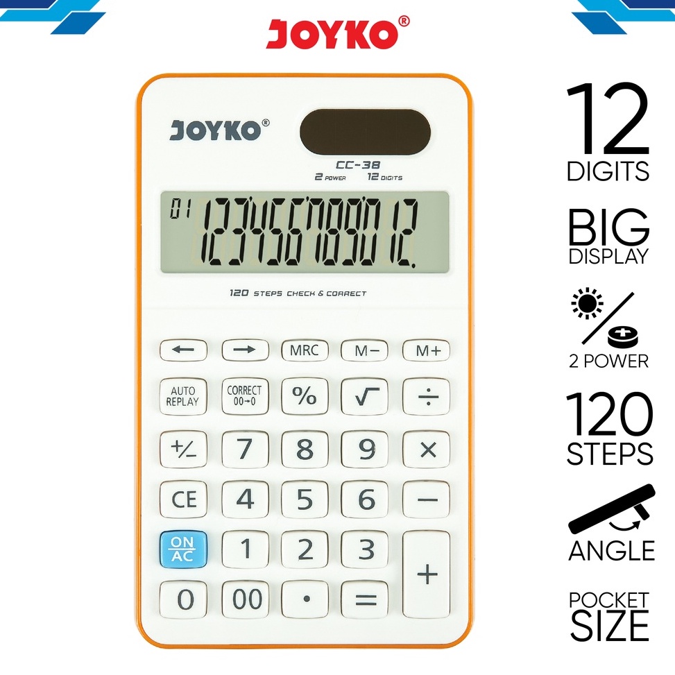 

DP9180 Calculator Kalkulator Joyko CC-38 12 Digits Check Correct 6360