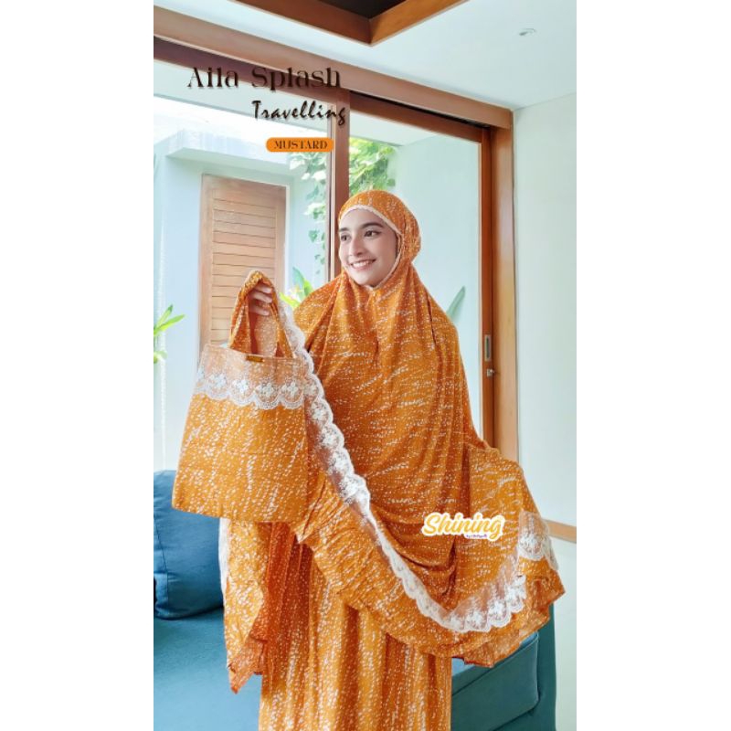 Mukena Travelling Aila Splash Premium Quality // Mukena Dewasa // Mukena Premium // Mukena Bali // M