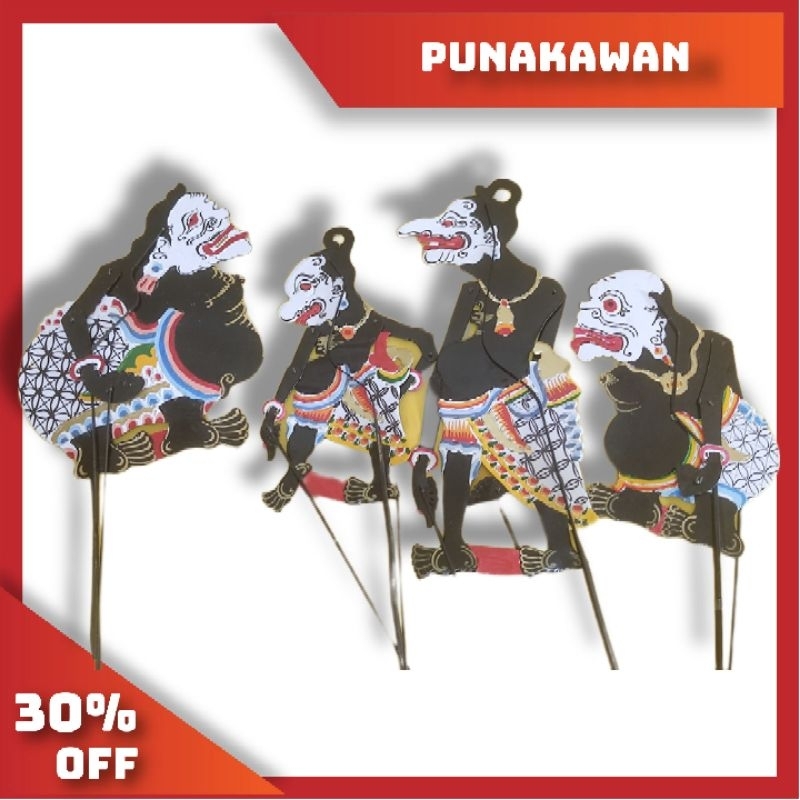 wayang kulit bahan duplex punakawan