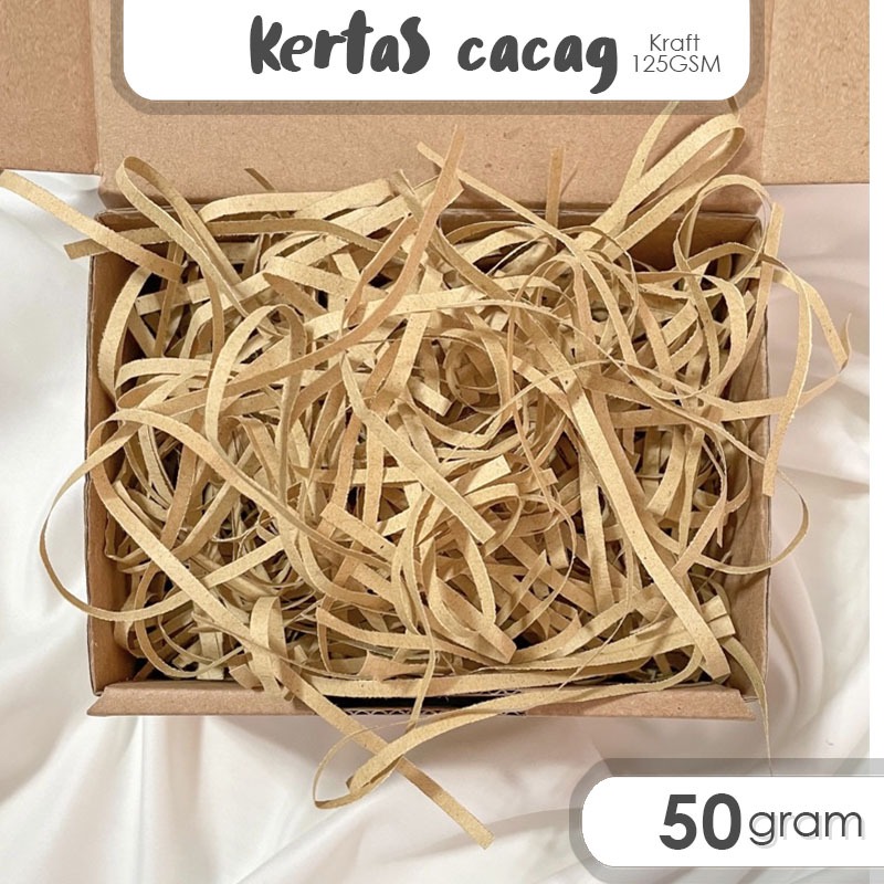 

(Termurah) Kertas Cacag Coklat tebal 125gsm 50gram / Kertas Cacag Shraded Papper Box Hamper, Box Gift Paking anti pecah / Kertas Cacah Warna coklat Murah