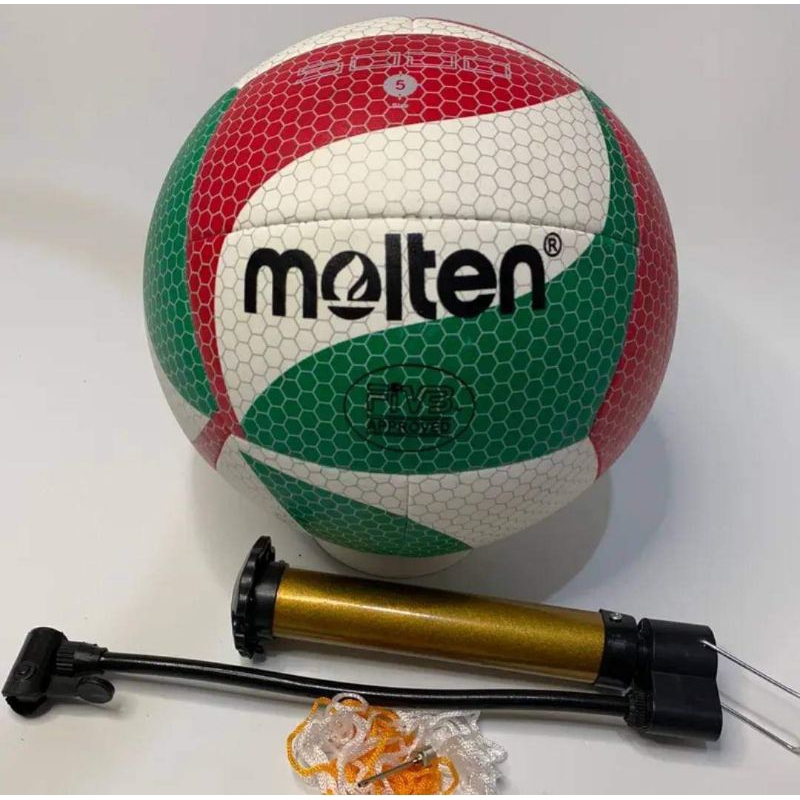 Molten bola voli Molten 5000 jahit traning ball bola voli premium quality bonus pompa ball outdoor &