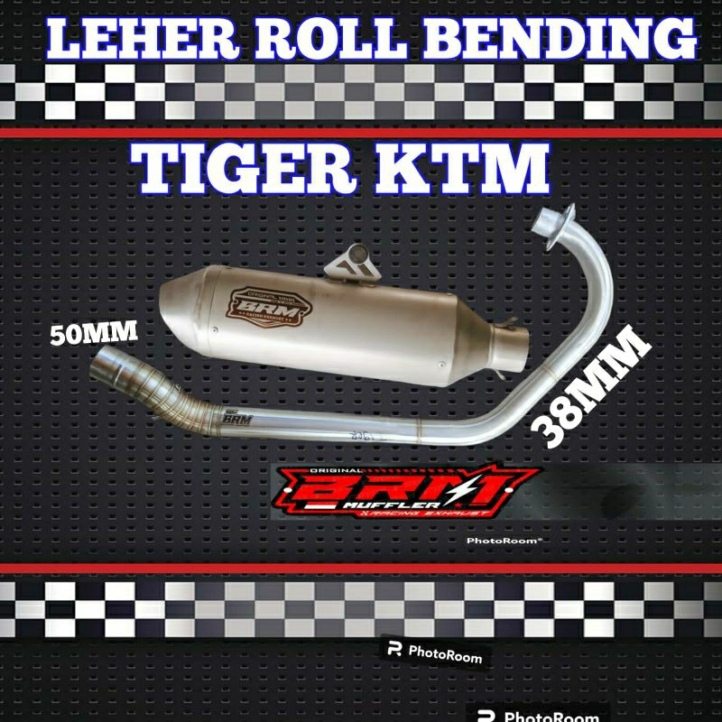 Knalpot BRM KTM TIGER LEHER BENDING TIGER DM 38-50MM ORIGINAL BRM promo cod produk terlaris termurah