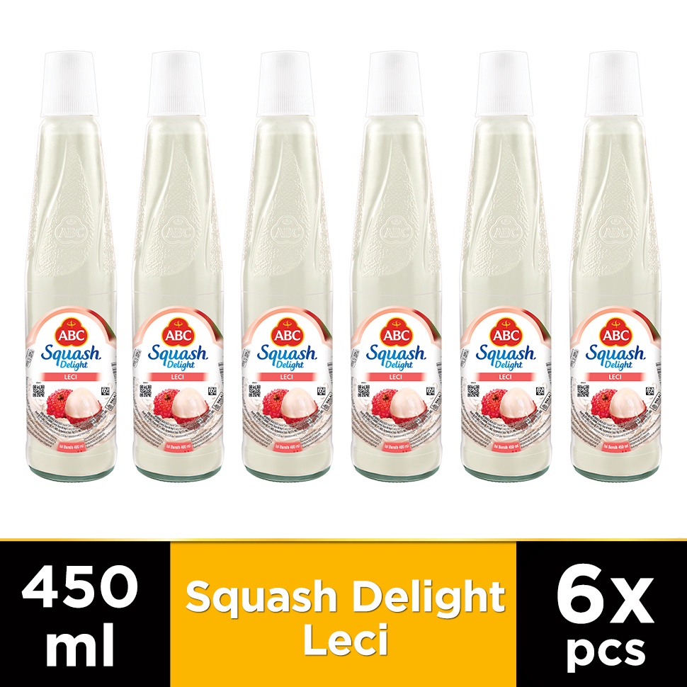 

[☺X68<] ABC Sirup Squash Delight Leci 450 ml - Multi Pack 6 pcs [252]