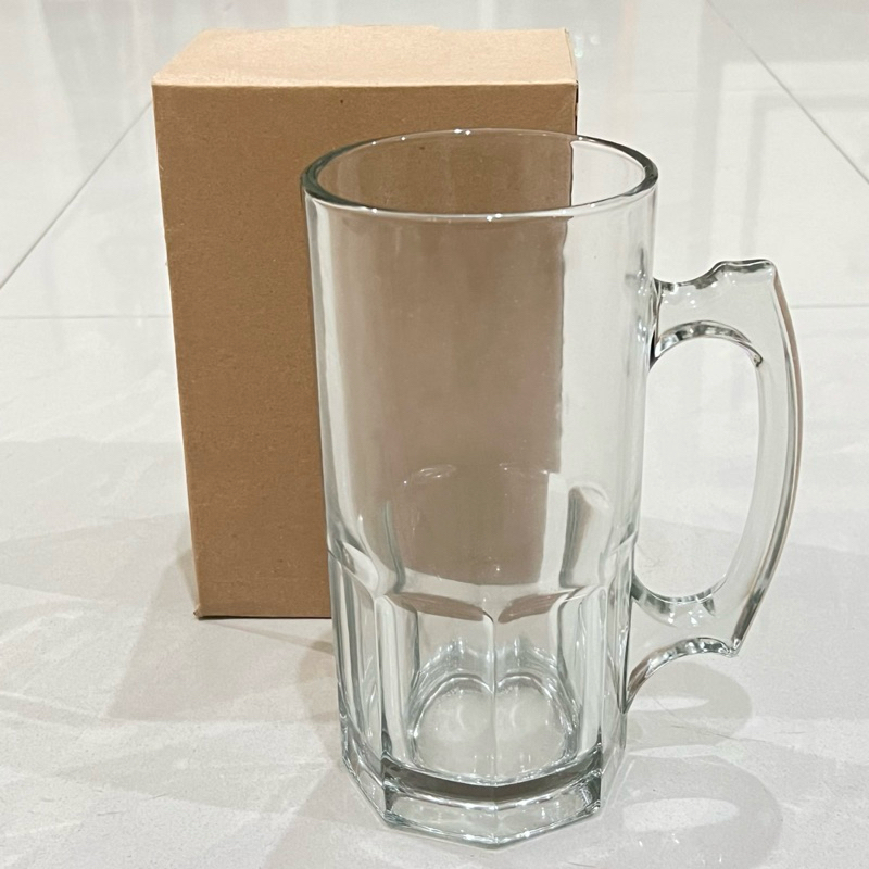 Gelas Gagang Jumbo Beer Gelas Kaca Besar Ukuran 1 Liter BI1000
