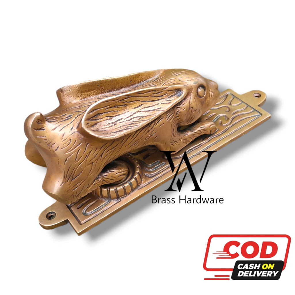 Ketukan Pintu Kuningan Antik Motif Kelinci 1 Pcs