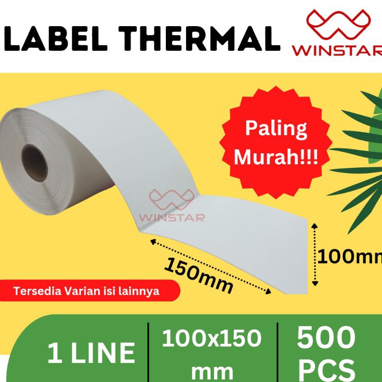 

8.8 Terlaris Label Stiker Thermal 100x150 mm 10x15cm 500pcs