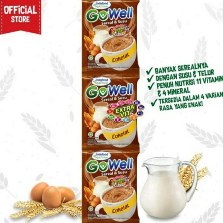 

➴Jual✲ Indofood Go Well Sereal & Susu RENCENG Isi 10 F61 ✽