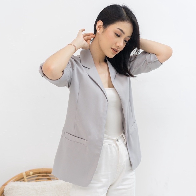 COD Rouie Blazer - Blazer Wanita Korea Tangan Panjang - Blezer Cewek Longsleeve Premium Branded Casu
