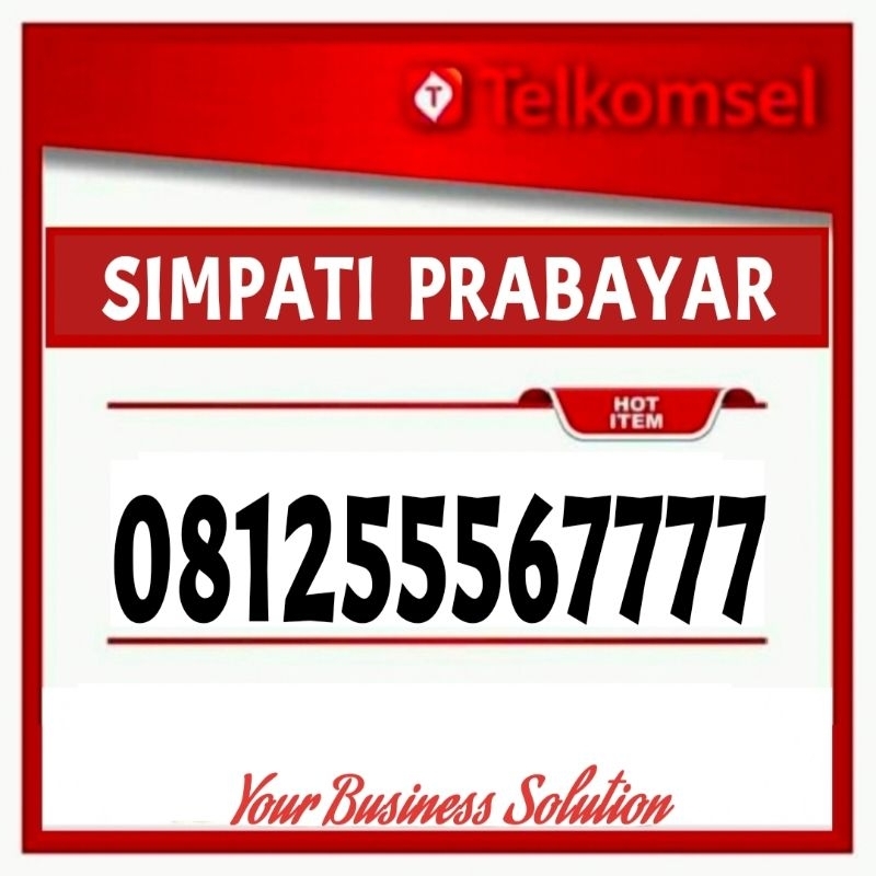 Nomor Cantik Simpati 7777 - Kartu Perdana Nomor Cantik Telkomsel Simpati 4G support 5G -