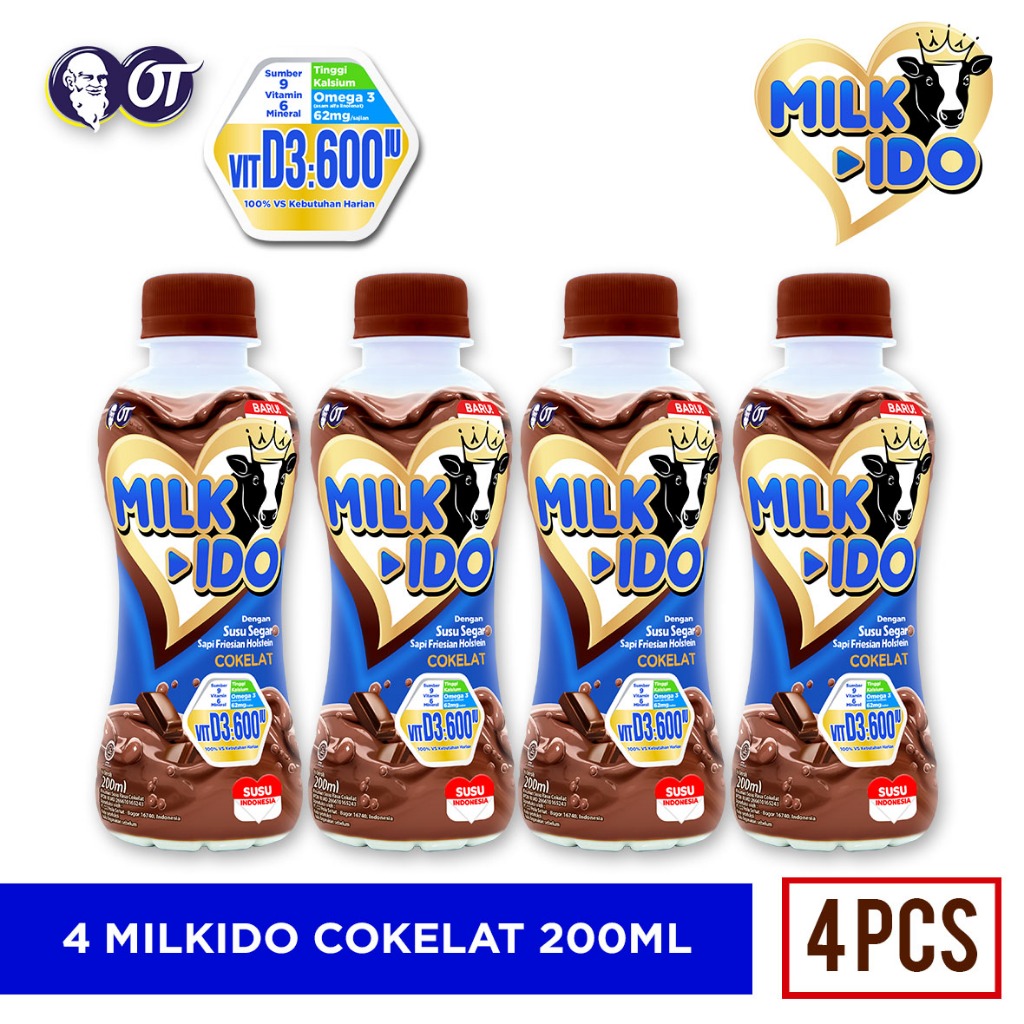 

SUSU MILKIDO COKELAT 200 ml [Bundle 4 Pcs]