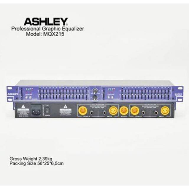 Equalizer ashley MQX 215 + subwoofer equalizer ashley  2X15 channel original.