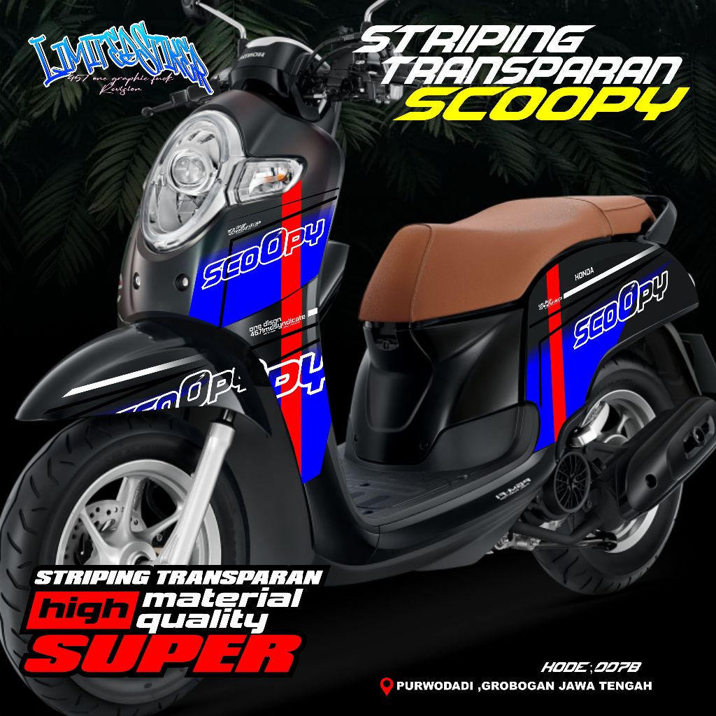 Striping transparan scoopy honda uv striping honda scoopy transparan uv