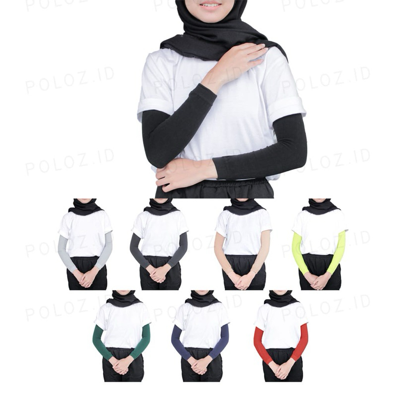 Manset Lengan Panjang Deker Tangan Tebal Mangset Muslimah Handsock Rajut Wanita Polos