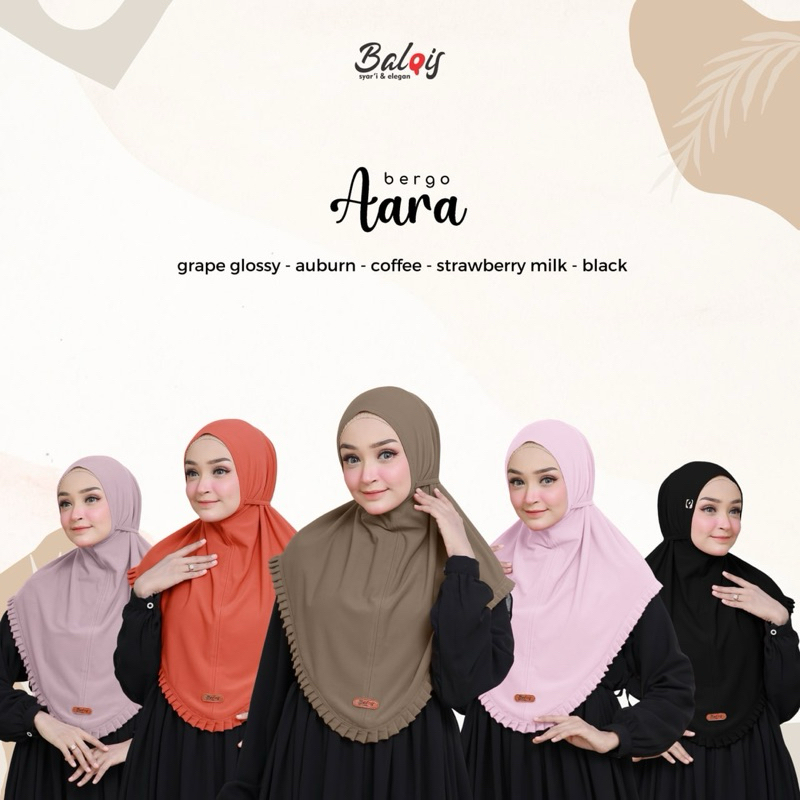 Bergo Aara by balqis hijab / hijab instan